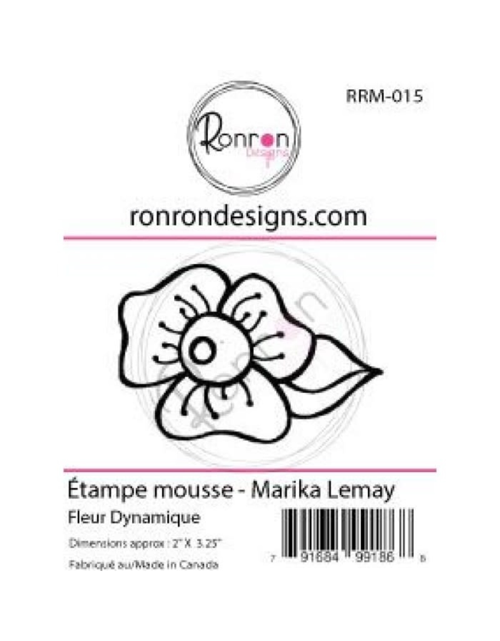 RONRON DESIGNS RONRON DESIGNS MARIKA LEMAY - FLEUR DYNAMIQUE FOAM STAMP