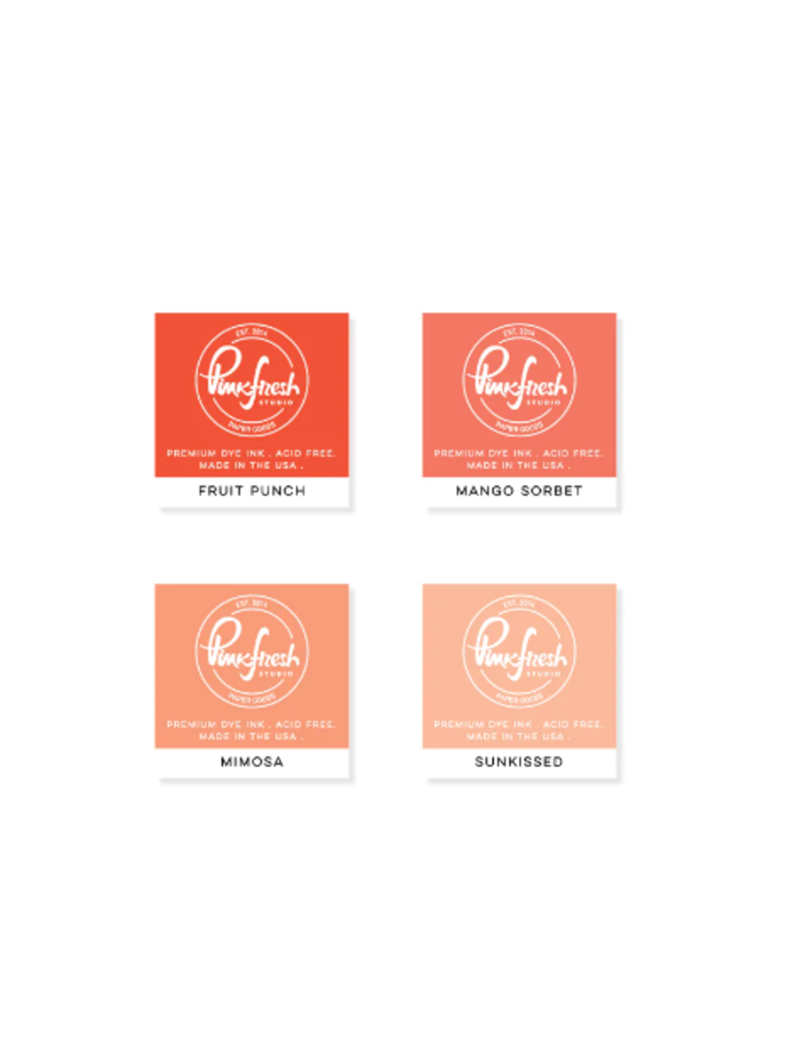 PINKFRESH PINKFRESH STUDIO CHASING SUNSETS PREMIUM DYE CUBE INK PADS 4/PK