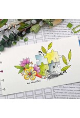 CHOU & FLOWERS CHOU & FLOWERS COLLECTION VIBRATIONS CRAYON FLEURI A7 CLEAR STAMP SET
