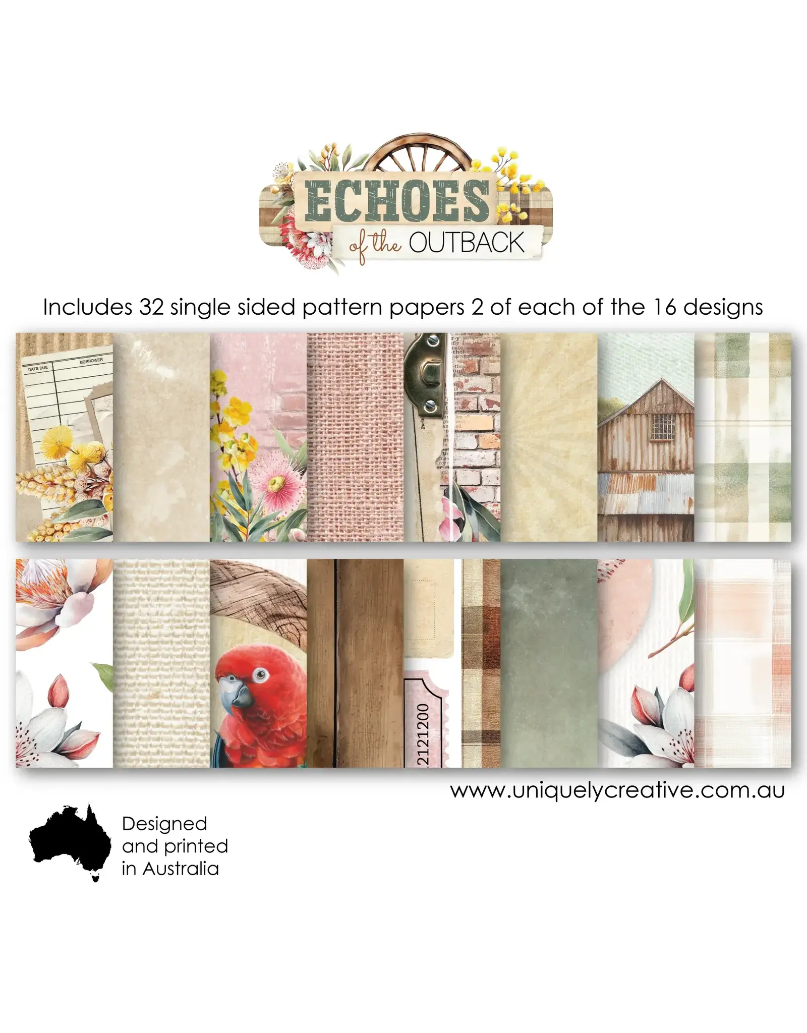 UNIQUELY CREATIVE UNIQUELY CREATIVE ECHOES OF THE OUTBACK 6x6 COLLECTION PACK