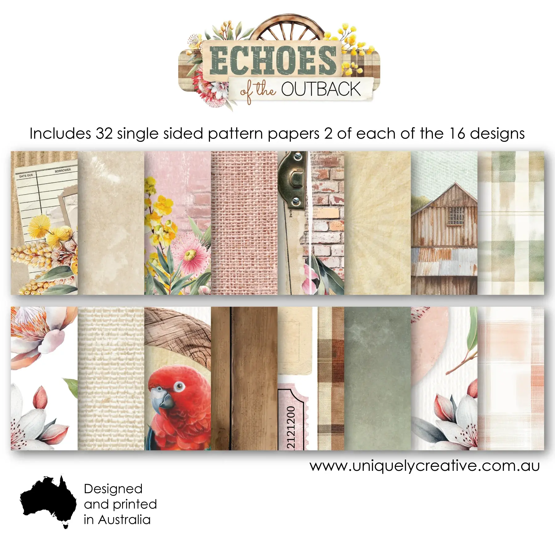 UNIQUELY CREATIVE UNIQUELY CREATIVE ECHOES OF THE OUTBACK 6x6 COLLECTION PACK