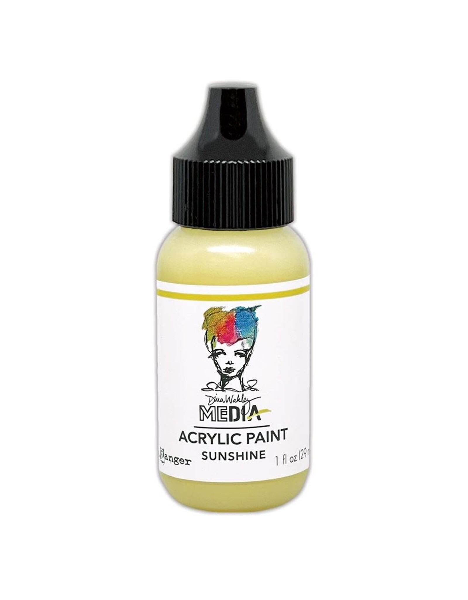 RANGER RANGER DINA WAKLEY MEDIA ACRYLIC PAINT SUNSHINE 1OZ