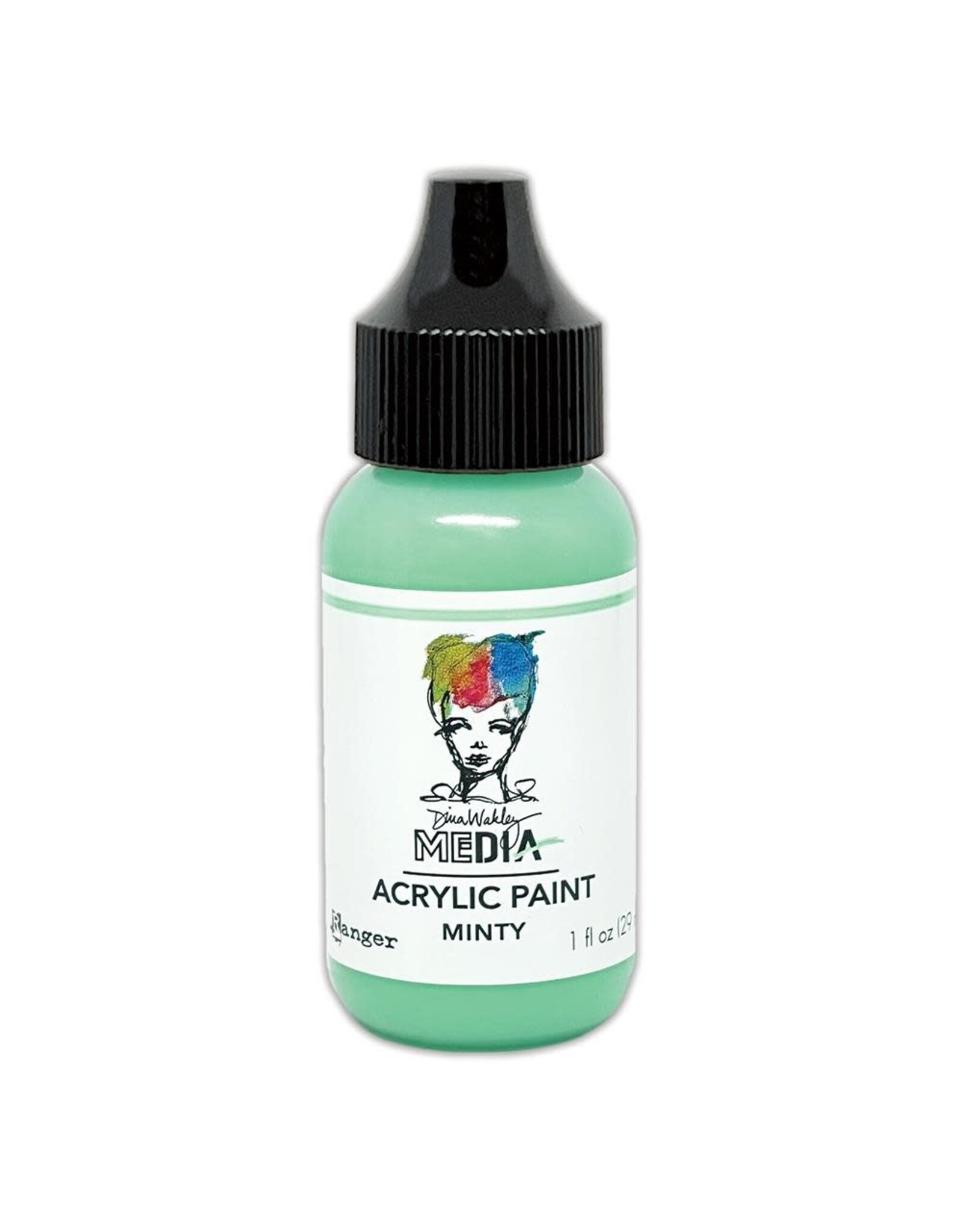 RANGER RANGER DINA WAKLEY MEDIA ACRYLIC PAINT MINTY 1OZ