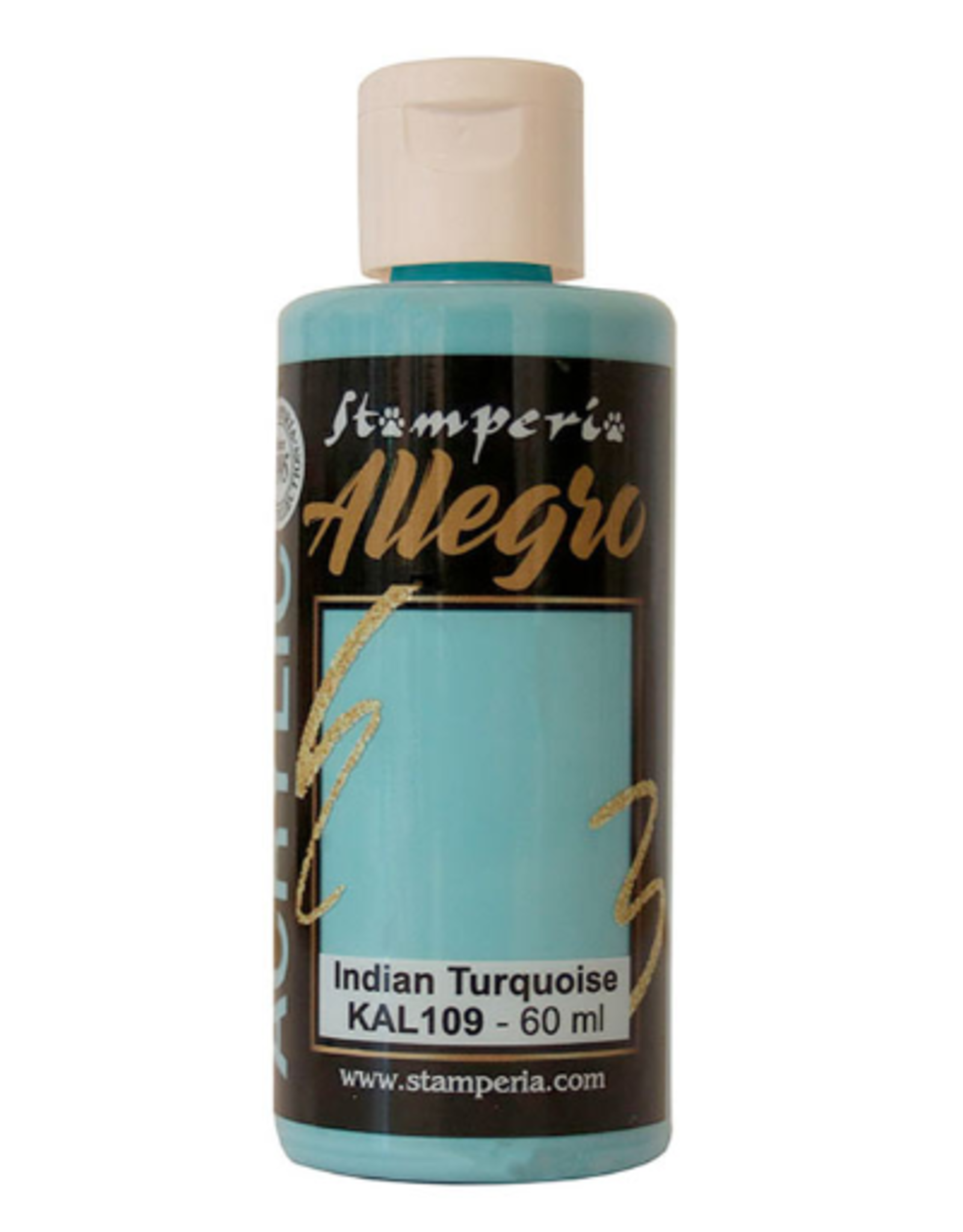STAMPERIA STAMPERIA ALLEGRO PAINT 60ML INDIAN TURQUOISE