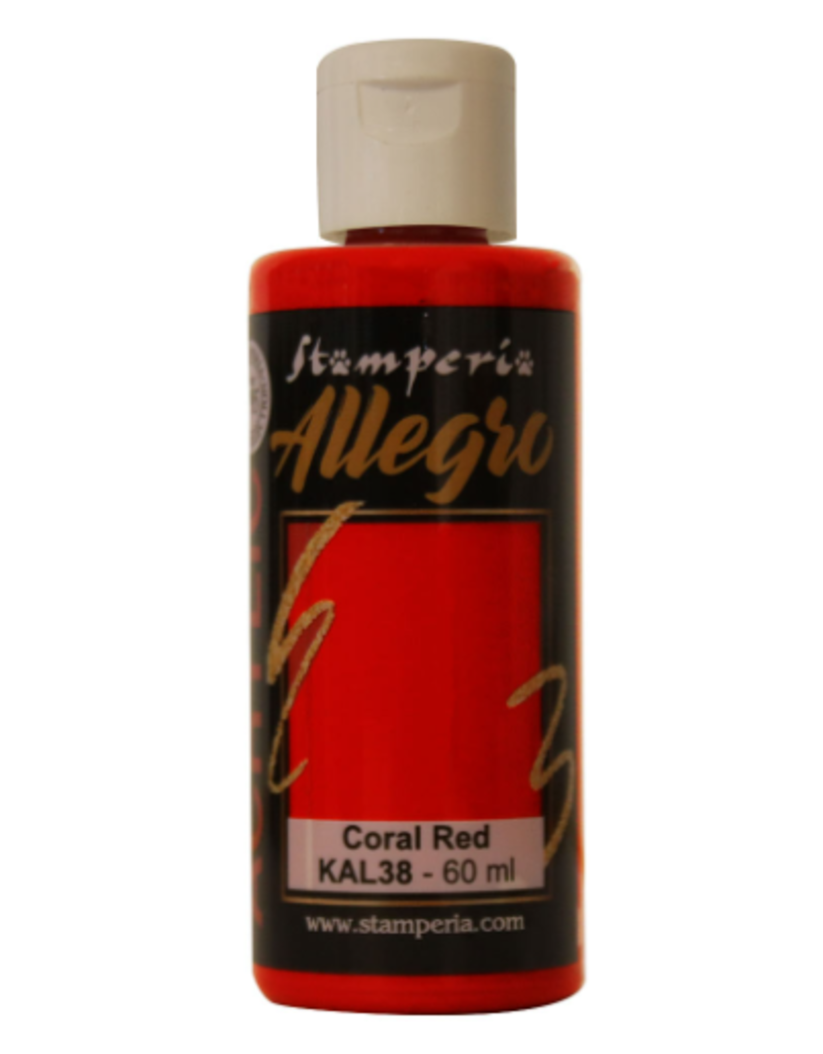 STAMPERIA STAMPERIA ALLEGRO PAINT 60ML CORAL RED
