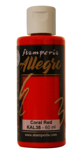 STAMPERIA STAMPERIA ALLEGRO PAINT 60ML CORAL RED