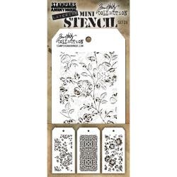 STAMPERS ANONYMOUS STAMPERS ANONYMOUS TIM HOLTZ MINI LAYERING STENCIL SET #25 3/PK