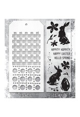 STAMPERS ANONYMOUS STAMPERS ANONYMOUS TIM HOLTZ SPRING SHADOWS MIXED MEDIA CLEAR STAMP SET & STENCIL