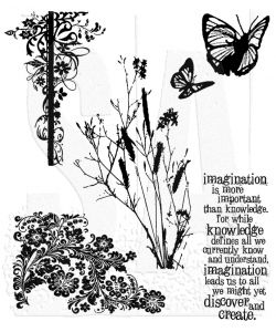STAMPERS ANONYMOUS STAMPERS ANONYMOUS TIM HOLTZ NATURE'S DISCOVERY CLING STAMP SET