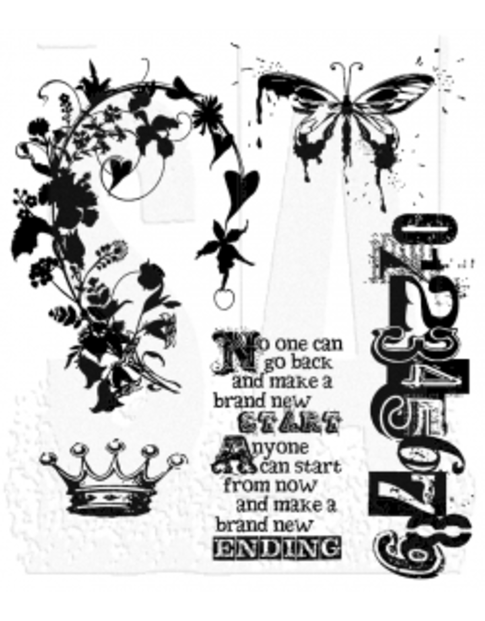 STAMPERS ANONYMOUS STAMPERS ANONYMOUS TIM HOLTZ FAIRY TALE FRENZY CLING STAMP SET
