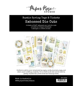 PAPER ROSE PAPER ROSE RUSTIC SPRING TAGS & TICKETS EMBOSSED DIE CUTS