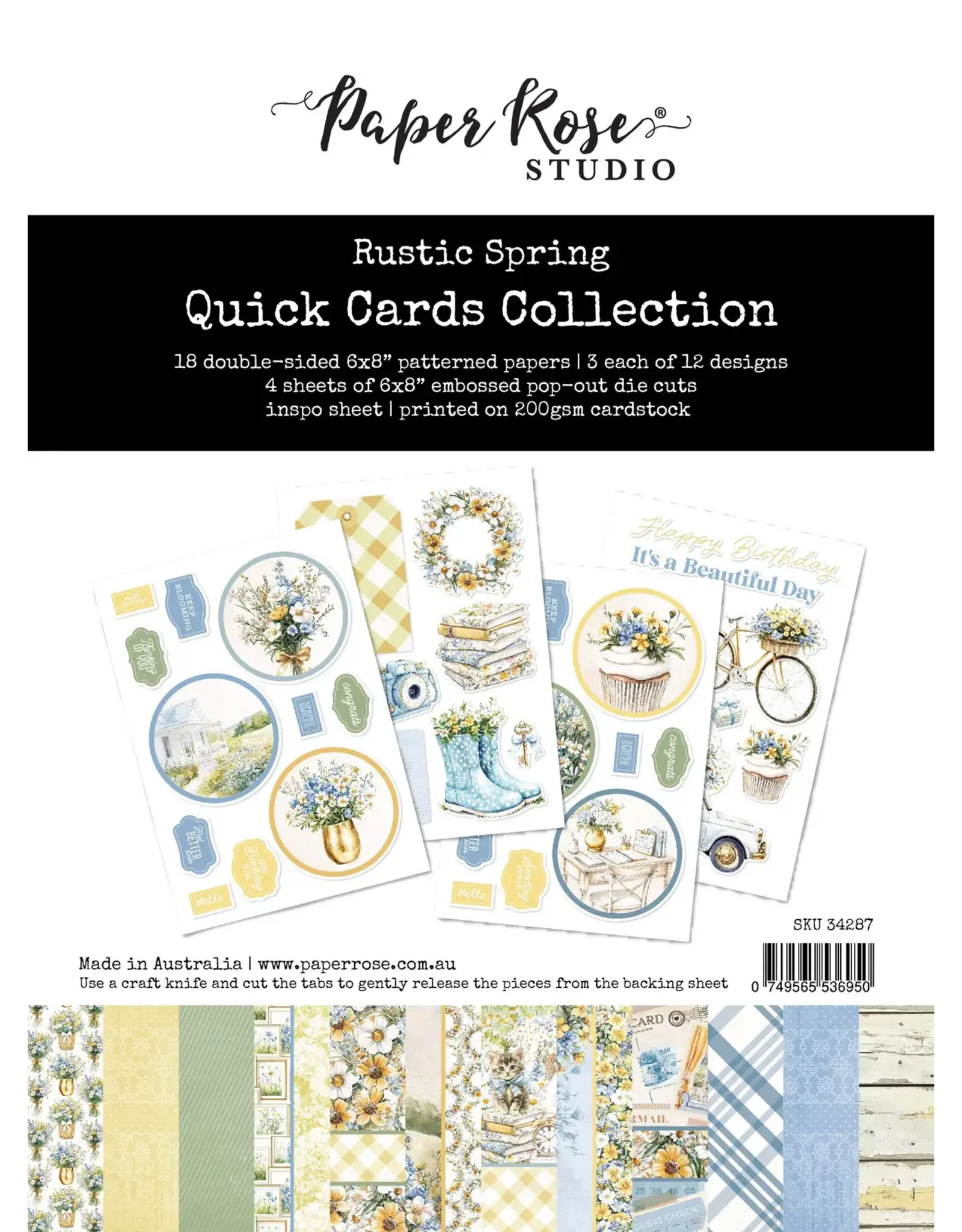 PAPER ROSE PAPER ROSE RUSTIC SPRING QUICK CARDS COLLECTION