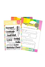 WAFFLE FLOWER WAFFLE FLOWER SEALED SENTIMENTS CLEAR STAMP SET AND DIE COMBO