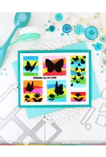 WAFFLE FLOWER WAFFLE FLOWER POSTAGE COLLAGE WILD BUTTERFLIES CLEAR STAMP SET