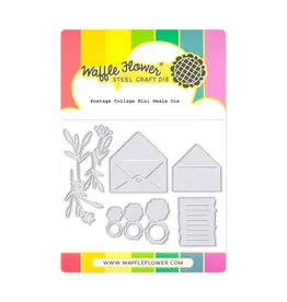 WAFFLE FLOWER WAFFLE FLOWER POSTAGE COLLAGE MINI SEALS DIE SET