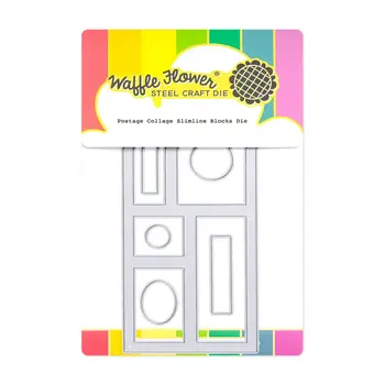 WAFFLE FLOWER WAFFLE FLOWER POSTAGE COLLAGE SLIMLINE BLOCKS DIE SET