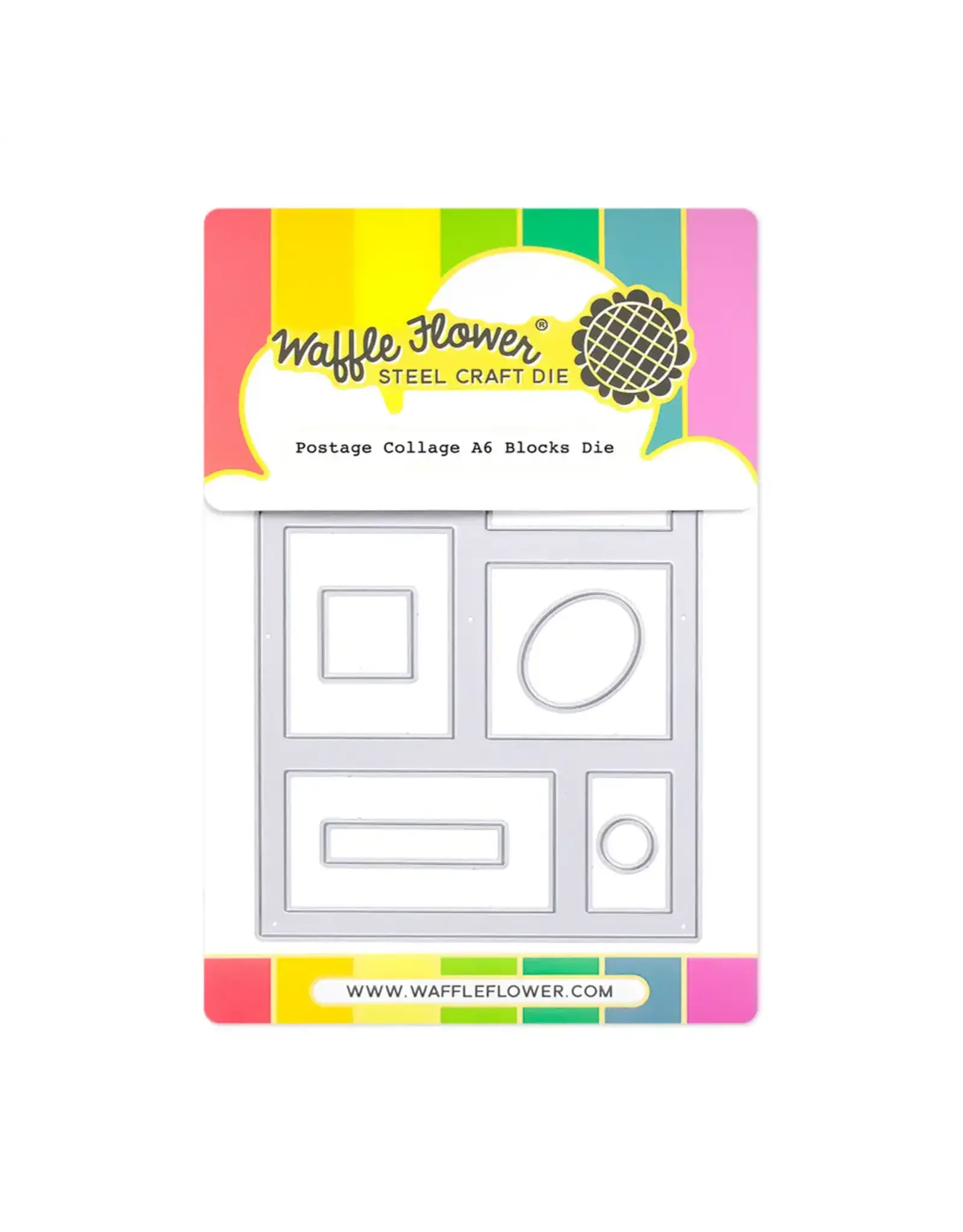 WAFFLE FLOWER WAFFLE FLOWER POSTAGE COLLAGE A6 BLOCKS DIE SET