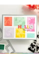 WAFFLE FLOWER WAFFLE FLOWER POSTAGE COLLAGE A6 BLOCKS DIE SET