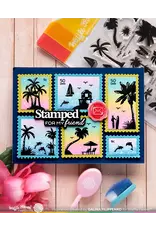 WAFFLE FLOWER WAFFLE FLOWER POSTAGE COLLAGE A6 BLOCKS DIE SET