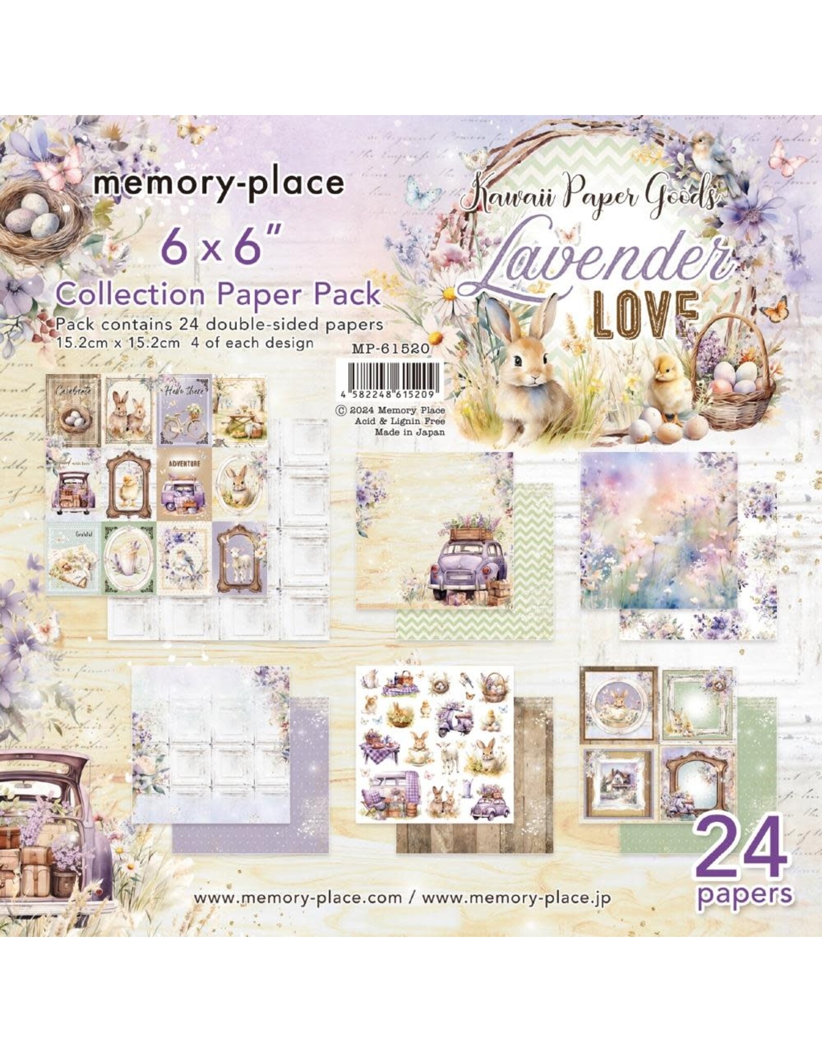 MEMORY-PLACE MEMORY-PLACE LAVENDER LOVE 6x6 COLLECTION PACK 24 SHEETS