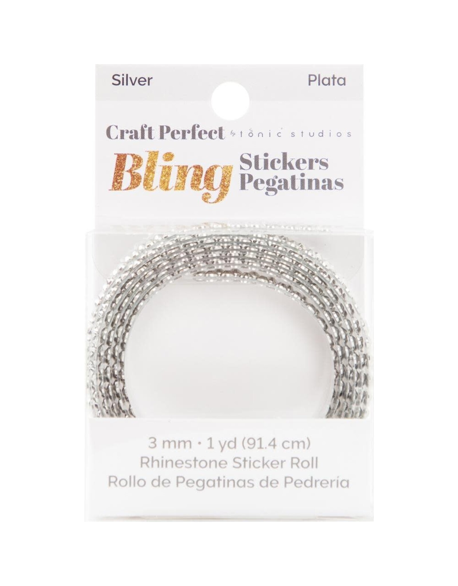 TONIC TONIC STUDIOS CRAFT PERFECT SILVER RHINESTONE STICKER ROLL