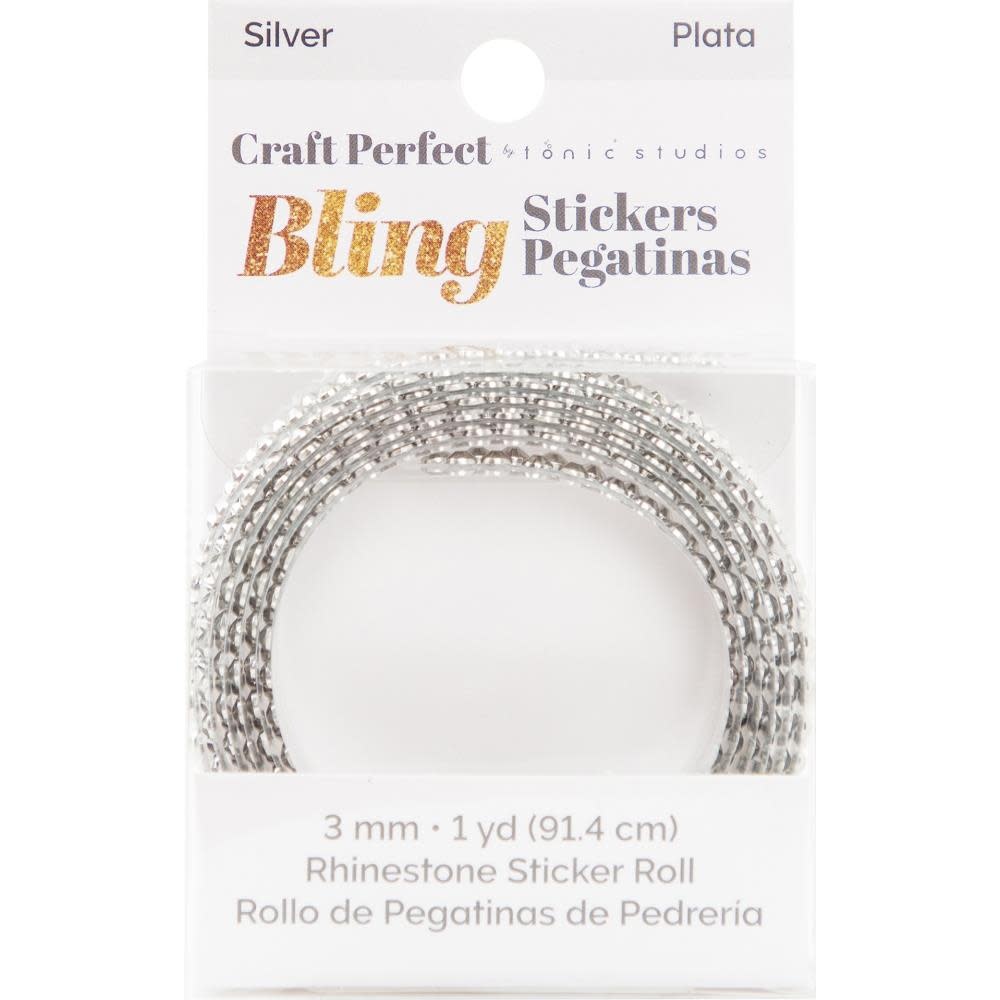 TONIC TONIC STUDIOS CRAFT PERFECT SILVER RHINESTONE STICKER ROLL