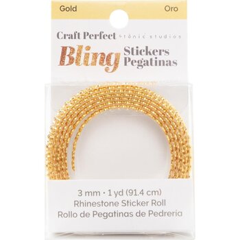 TONIC TONIC STUDIOS CRAFT PERFECT GOLD RHINESTONE STICKER ROLL