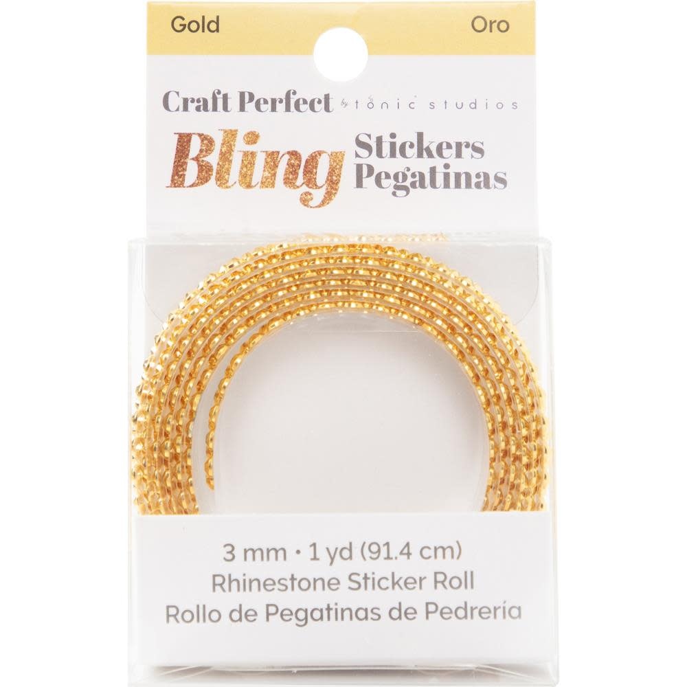 TONIC TONIC STUDIOS CRAFT PERFECT GOLD RHINESTONE STICKER ROLL