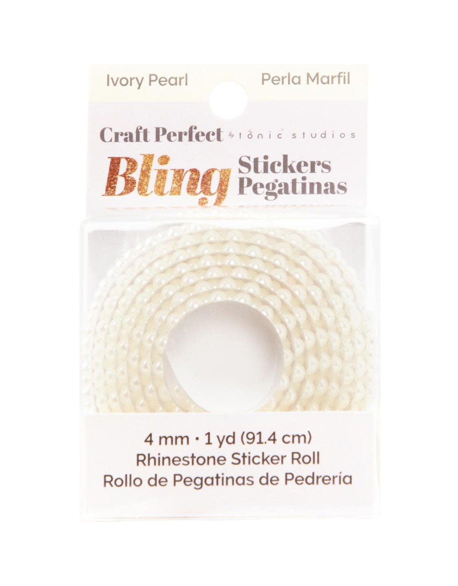 TONIC TONIC STUDIOS CRAFT PERFECT IVORY RHINESTONE STICKER ROLL