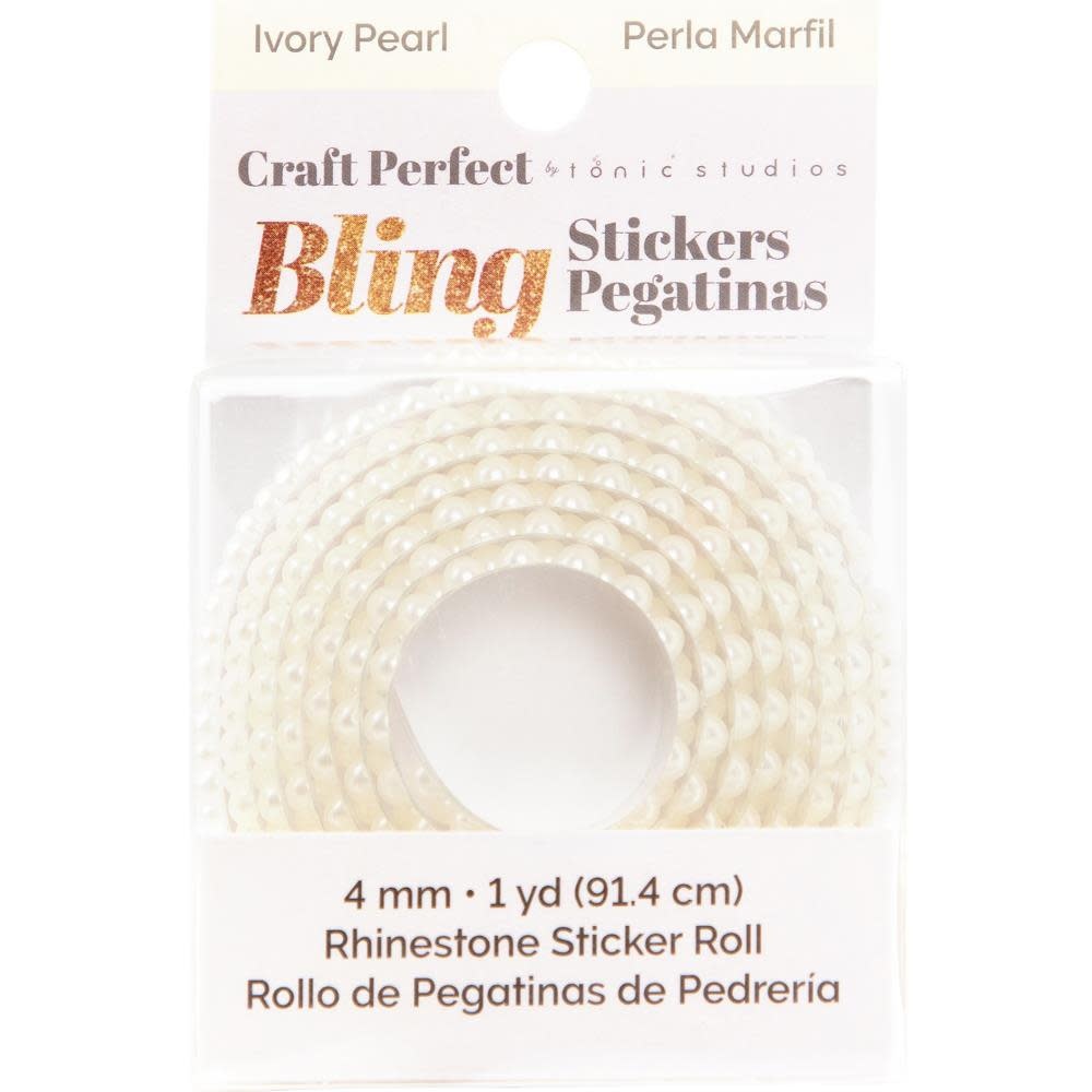 TONIC TONIC STUDIOS CRAFT PERFECT IVORY RHINESTONE STICKER ROLL
