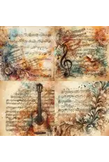 SIMPLY STATED SIMPLY STATED VINTAGE MUSIC 9 12x12 CARDSTOCK