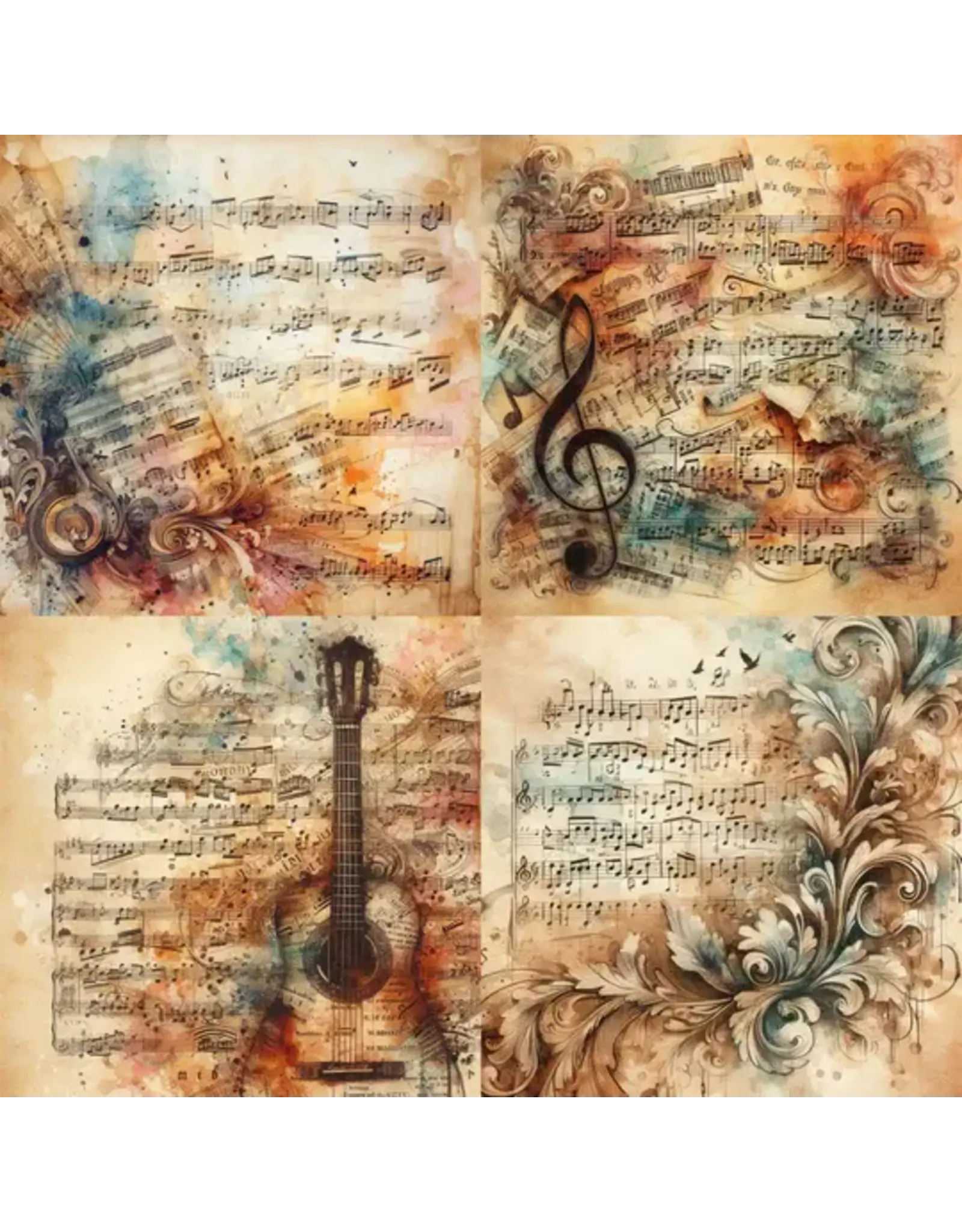 SIMPLY STATED SIMPLY STATED VINTAGE MUSIC 9 12x12 CARDSTOCK