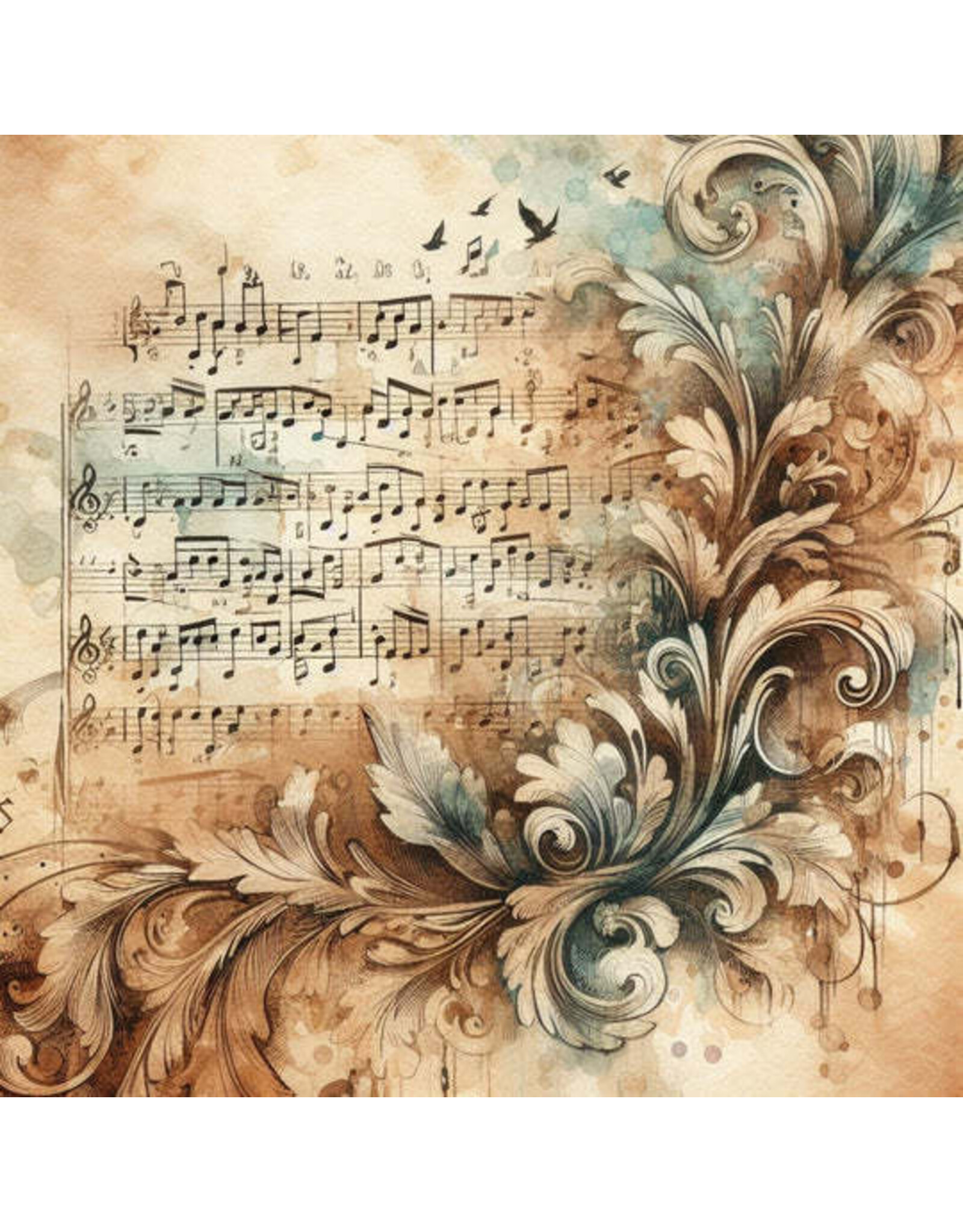 SIMPLY STATED SIMPLY STATED VINTAGE MUSIC 4 12x12 CARDSTOCK