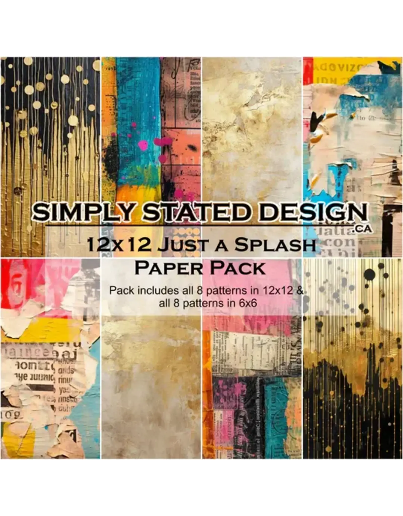 SIMPLY STATED SIMPLY STATED JUST A SPLASH 12x12 PAPER PACK