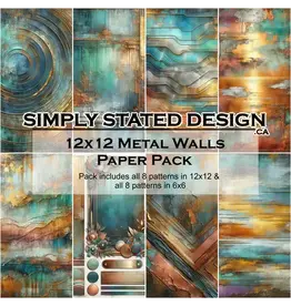 SIMPLY STATED SIMPLY STATED METAL WALLS 12x12 PAPER PACK