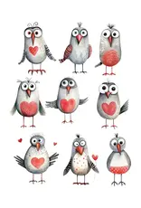 SIMPLY STATED SIMPLY STATED QUIRKY LOVE BIRDS EPHEMERA