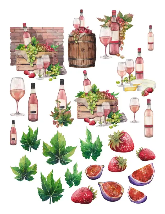 SIMPLY STATED SIMPLY STATED WINE O CLOCK ROSE EPHEMERA