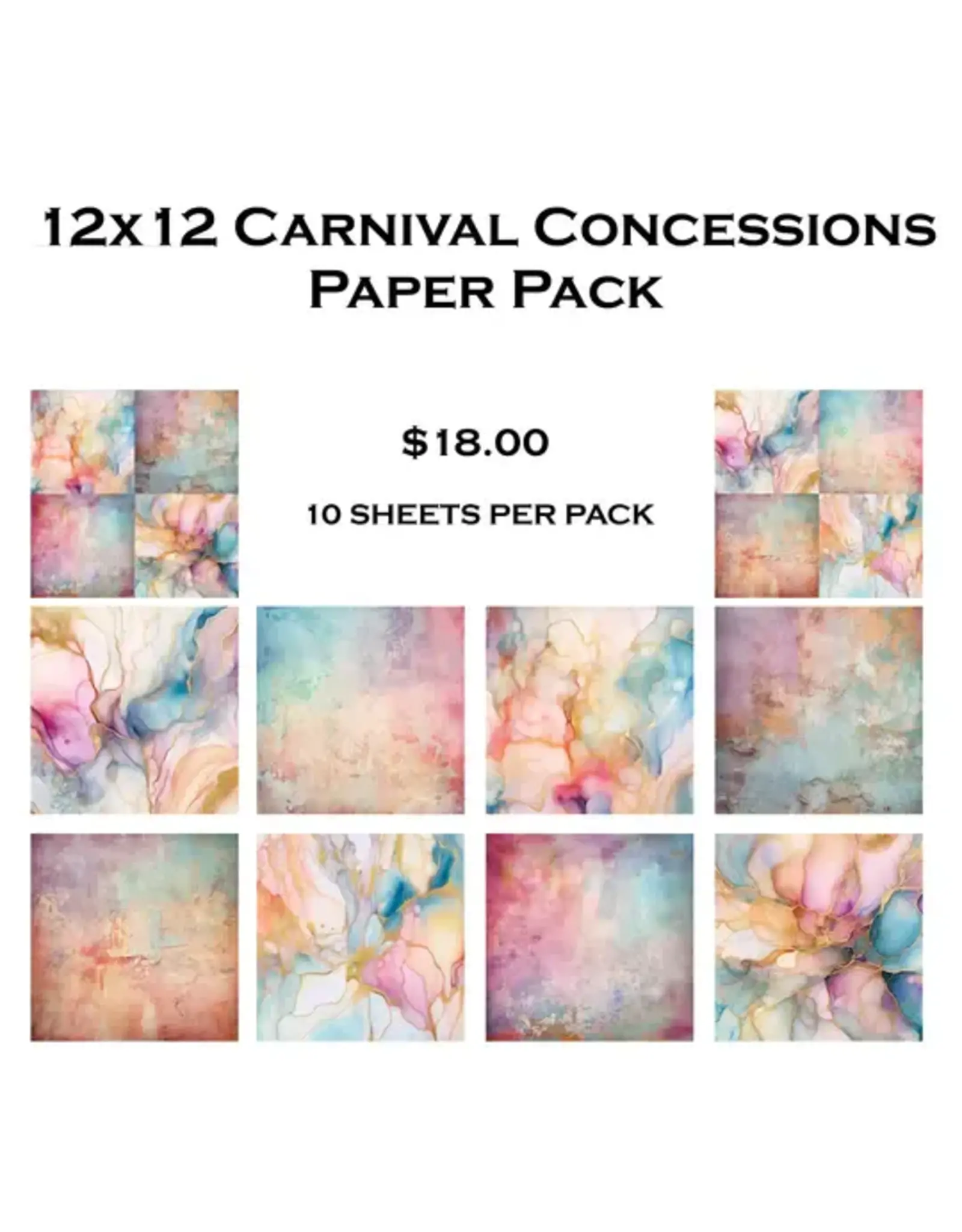 SIMPLY STATED SIMPLY STATED CARNIVAL CONCESSIONS 12x12 PAPER PACK