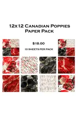 SIMPLY STATED SIMPLY STATED CANADIAN POPPIES 12x12 PAPER PACK