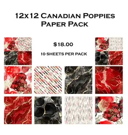 SIMPLY STATED SIMPLY STATED CANADIAN POPPIES 12x12 PAPER PACK