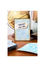 SIZZIX SIZZIX TIM HOLTZ MULTI-LEVEL TEXTURE FADES VAULT AIRMAIL A6 EMBOSSING FOLDER