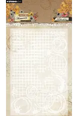 STUDIOLIGHT STUDIOLIGHT SWEET BEE MEMORIES COFFEE GRID EMBOSSING FOLDER