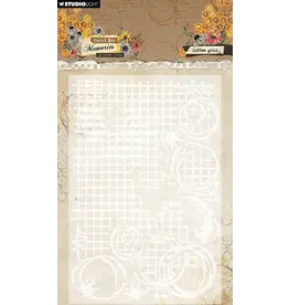 STUDIOLIGHT STUDIOLIGHT SWEET BEE MEMORIES COFFEE GRID EMBOSSING FOLDER