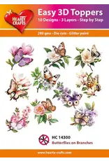 HEARTY CRAFTS HEARTY CRAFTS BUTTERFLIES ON BRANCHES EASY 3D TOPPERS