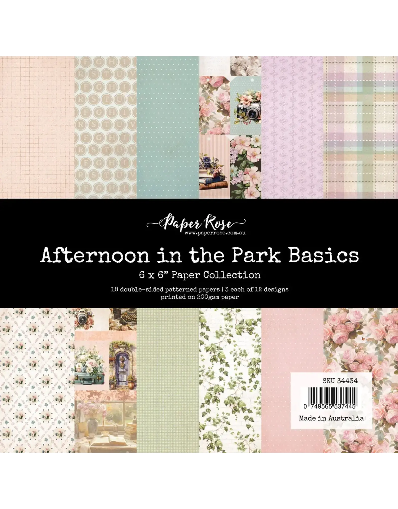 PAPER ROSE PAPER ROSE AFTERNOON IN THE PARK 6x6 BASICS PAPER COLLECTION