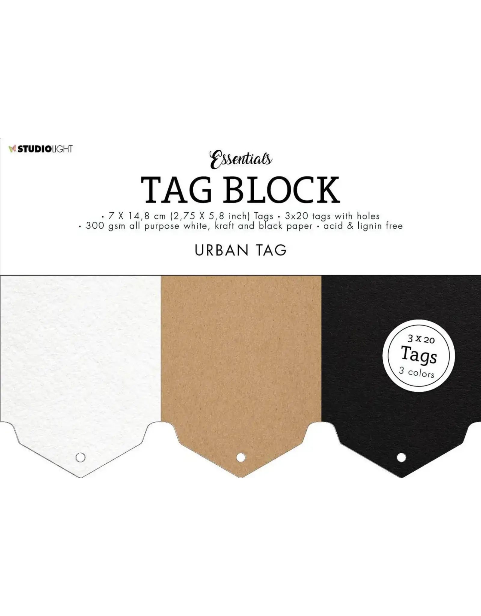 STUDIOLIGHT STUDIOLIGHT ESSENTIALS COLLECTION TAG BLOCK URBAN TAG TAGS
