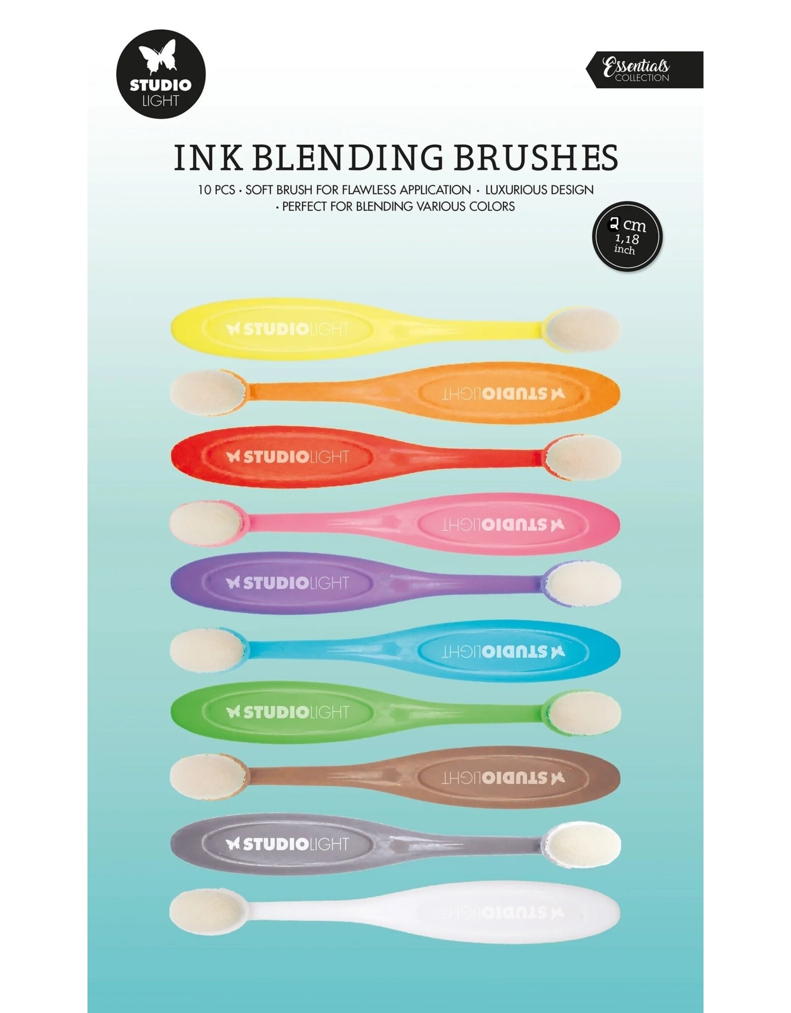 STUDIOLIGHT STUDIOLIGHT ESSENTIALS INK BLENDING BRUSHES  2cm 10/PK