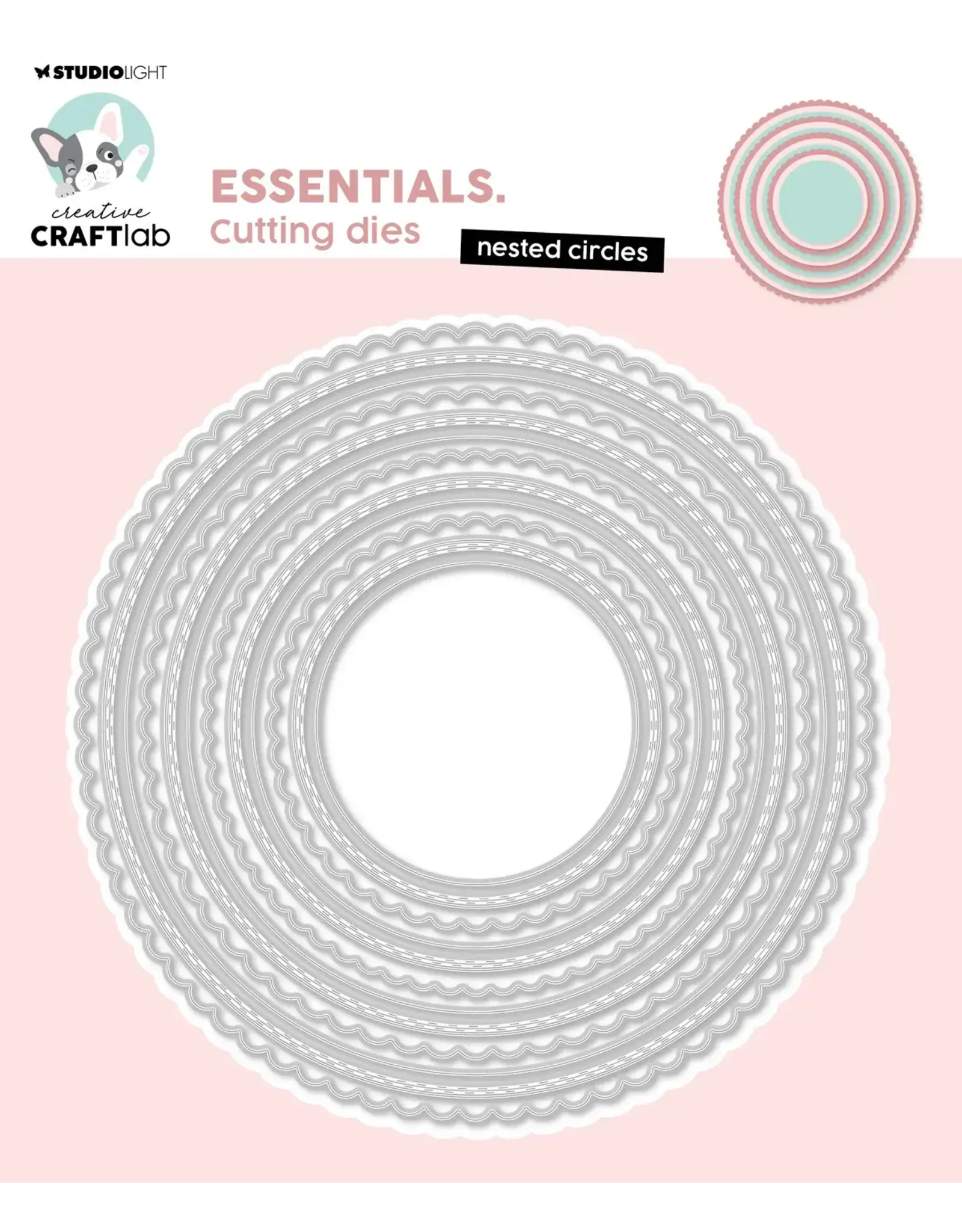 STUDIOLIGHT STUDIOLIGHT CREATIVE CRAFTLAB ESSENTIALS NESTED CIRCLES DIE SET
