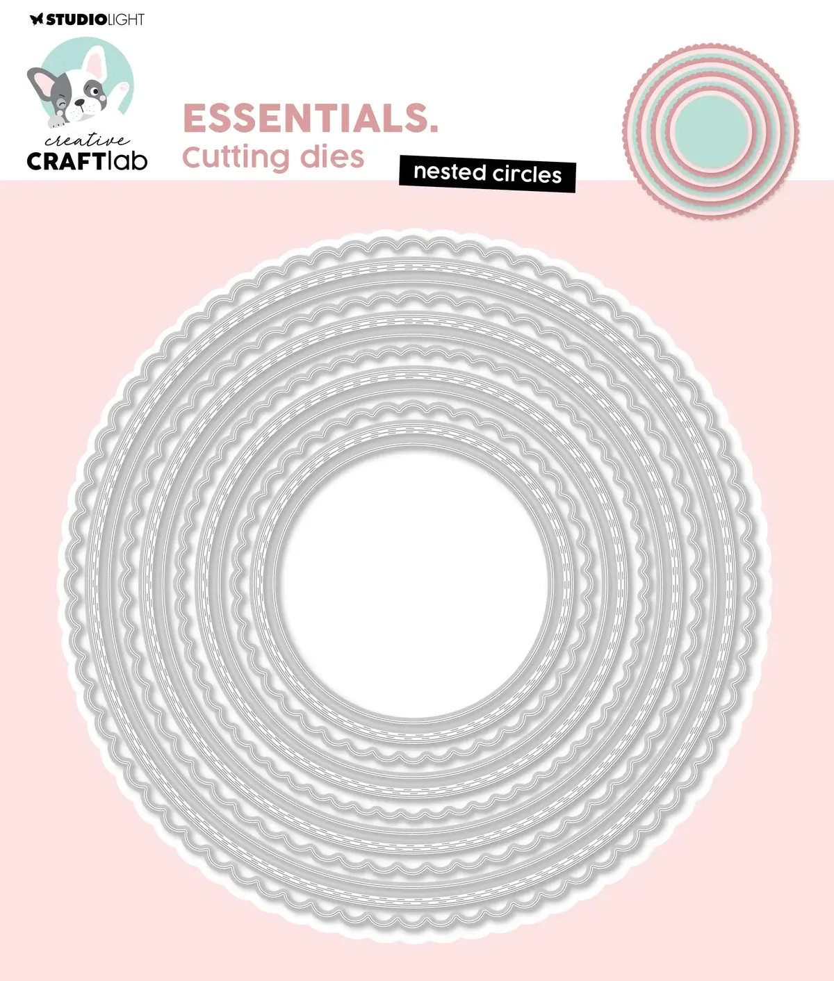 STUDIOLIGHT STUDIOLIGHT CREATIVE CRAFTLAB ESSENTIALS NESTED CIRCLES DIE SET