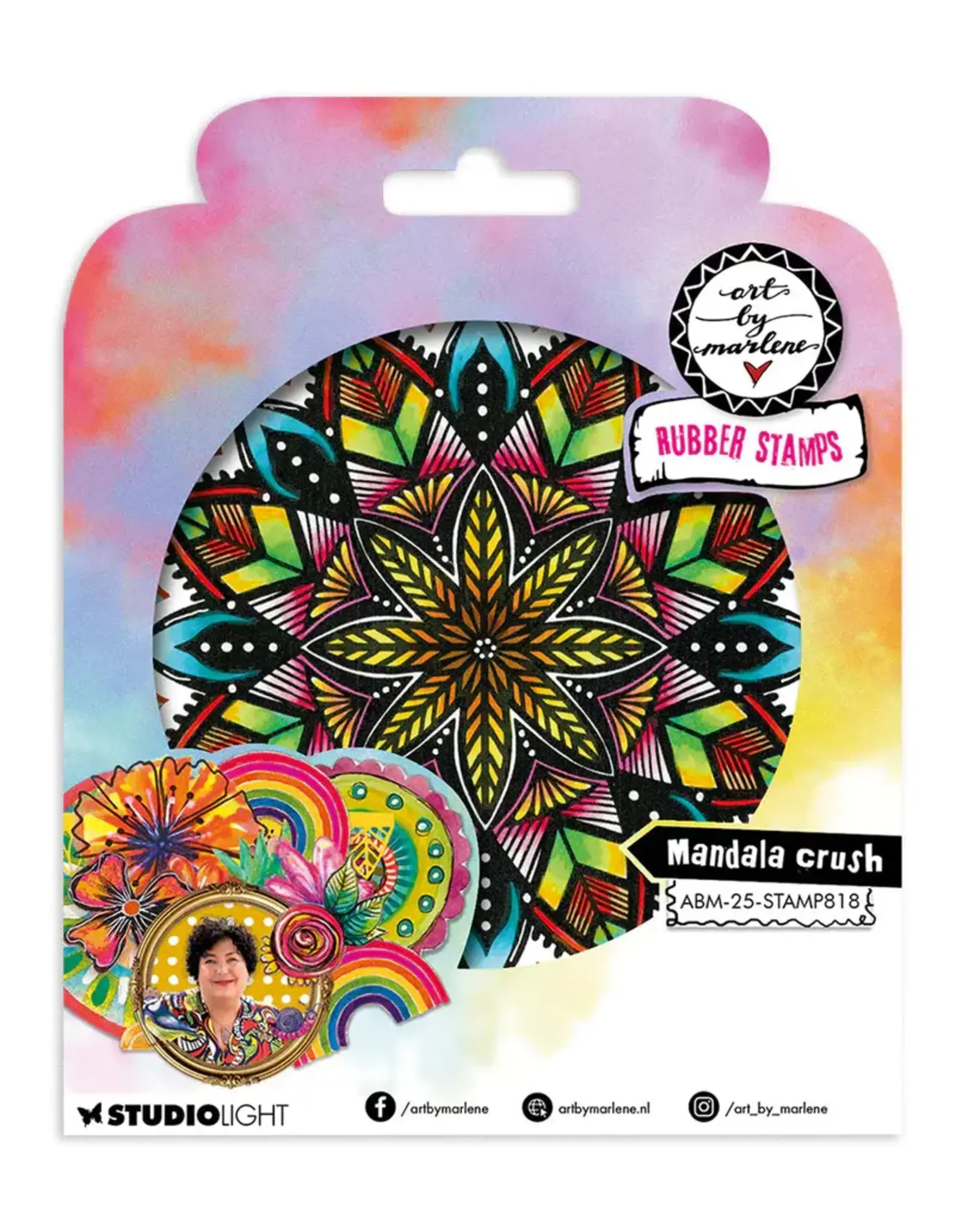 STUDIOLIGHT STUDIOLIGHT ART BY MARLENE MANDALA CRUSH CLING STAMP